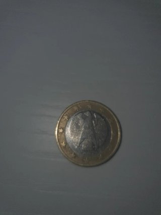 Moneda 1 Euro Alemania 2002 con defecto.