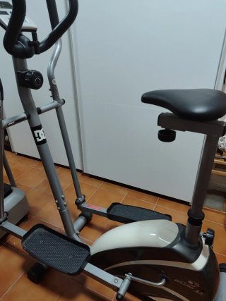 Bicicleta Elíptica y Estática 2 en 1