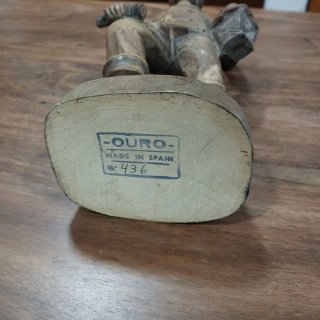 Figura de madera tallada marinero farolero