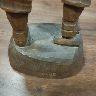 Figura de madera tallada marinero farolero