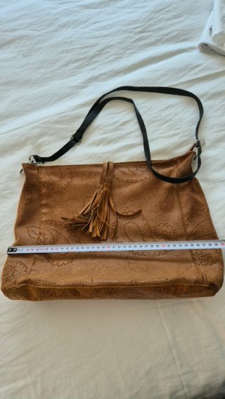 Bolso Hobo Serraje Marrón + Correa adicional