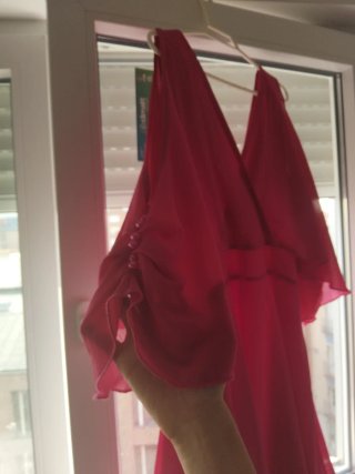 Vestido fiesta corto rosa