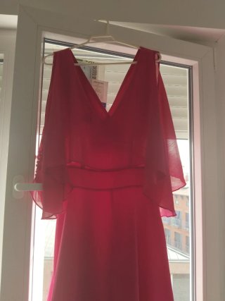 Vestido fiesta corto rosa