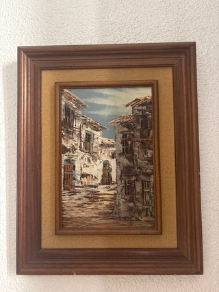 Pareja Cuadros Óleo Paisaje Urbano