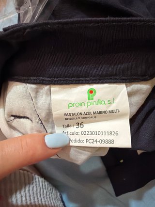 3 Pantalones Trabajo Talla 36 Negro/Azul