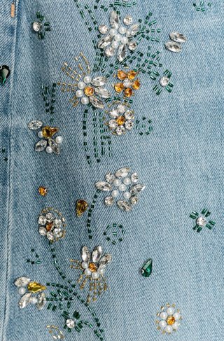 Pantalón Zara bordado flores talla 42
