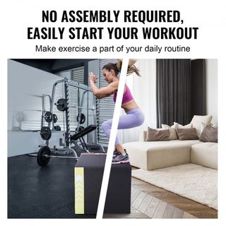 Caja de Salto Pliométrica 3 en 1, Caja Plyo de Algodón de 30/24/20 Pulgadas, Plataforma y Caja de Agilidad para Saltar, Caja Antideslizante para Ejercicio de Paso en Casa, Entrenamiento de Condici...