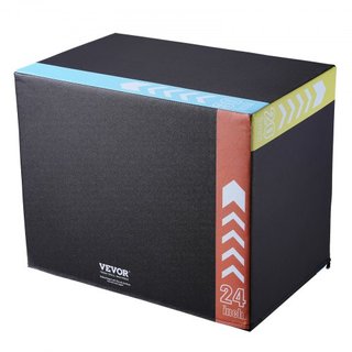 Caja de Salto Pliométrica 3 en 1, Caja Plyo de Algodón de 30/24/20 Pulgadas, Plataforma y Caja de Agilidad para Saltar, Caja Antideslizante para Ejercicio de Paso en Casa, Entrenamiento de Condici...