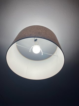 Pantalla de lámpara cilíndrica beige