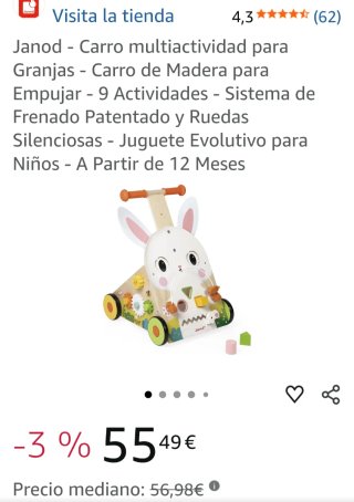 Correpasillos Janod Madera con Frenos