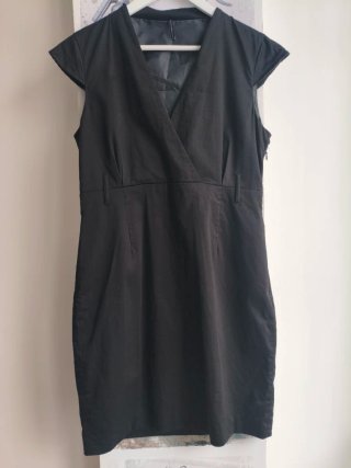 Vestido negro Naf Naf algodón