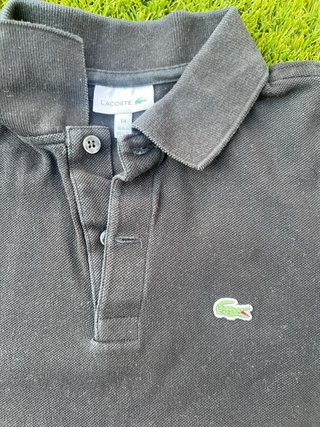 Polo Lacoste niño negro Talla 14 años