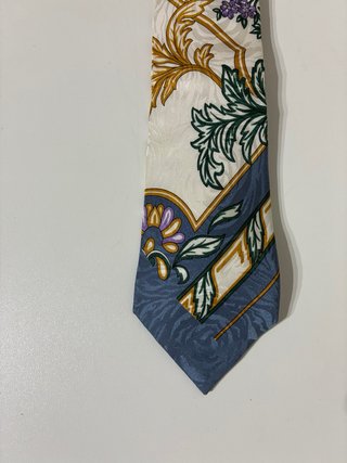 Corbata Vintage Floral Multicolor 100% seda
