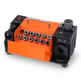 Afilador de Brocas, Afilador de Brocas MR-13A 3-13mm, Afilador de Brocas Ajustable de Ángulo de Punta de 95° a 135°, Máquina de Afilado Portátil con 11 Colet, Rueda CBN y SDC