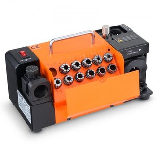 Afilador de Brocas, Afilador de Brocas MR-13A 3-13mm, Afilador de Brocas Ajustable de Ángulo de Punta de 95° a 135°, Máquina de Afilado Portátil con 11 Colet, Rueda CBN y SDC