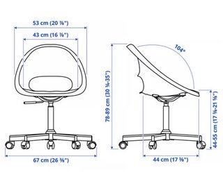 Silla giratoria Ikea Negro - ELDBERGET / MALSKÄR