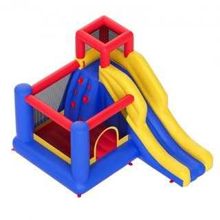 Castillo Inflable, Trampolín de Juego de Alta Calidad para Exterior, Saltador con Ventilador, Tobogán y Bolsa de Almacenamiento, Castillo Saltarín Familiar para Niños de 3 a 8 Años, 134x102x91 pul...