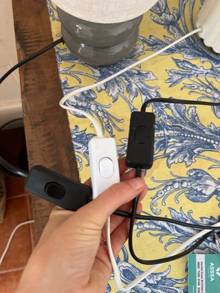 3x Lámpara de mesa cerámica y tela