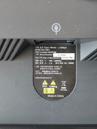 Monitor Lenovo ThinkVision 19"