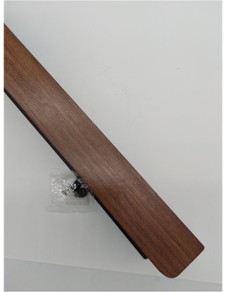 Estante flotante de metal montado en la pared - estante de baño negro - estante de montaje en pared con bordes de madera maciza - a