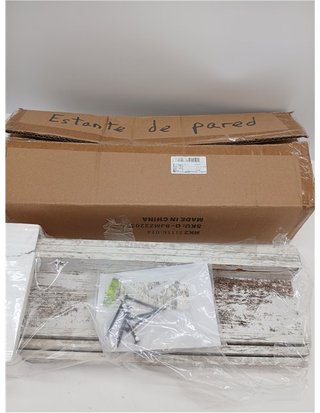 EXYGLO Estante de Pared de Madera Rústica - Estantes Gray para Sala de Estar - Dormitorio - Cocina - Baño - Ahorra Espacio en el Hoga