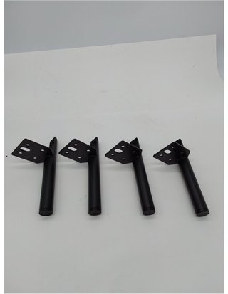 Patas para muebles de 13 cm - metal negro - patas de mesa de metal - capacidad de carga de hasta 800 kg - adecuadas para sofá - mesa