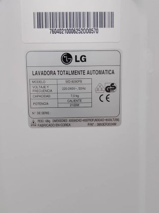 Lavadora LG Intellowasher 7kg