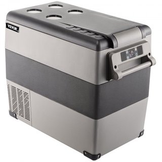 Frigorifero da Auto 55L Compressore Mini Congelatore Portatile per Auto, Veicoli, Camion, RV, Barche - Mini Raffreddatore Elettrico per Guida, Viaggi, Pesca, Uso Domestico ed Esterno
