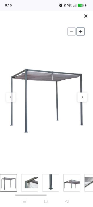 Tettoia in alluminio con tenda retrattile