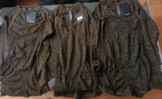 3 Camisetas Deportivas FINESSEUR Manga Larga Talla
