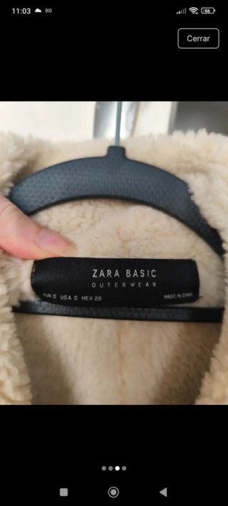 Abrigo Zara forro pelito amarillo