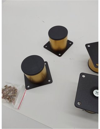 4 patas de muebles de 5 cm de acero inoxidable para sillas - mesas - armarios - escritorios - sofás - patas de muebles con tornillos -