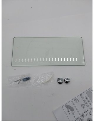 SAYAYO Estanteria Baño Pared Estante Ducha Cristal 30cm con Estante Vidrio Rectangular Transparente Estanteria Ducha Organizador