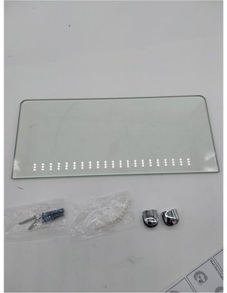 SAYAYO Estanteria Baño Pared Estante Ducha Cristal 30cm con Estante Vidrio Rectangular Transparente Estanteria Ducha Organizador