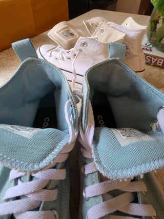 Converse Botas Altas Color Teal y Blanco