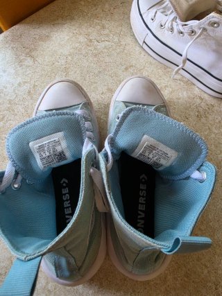Converse Botas Altas Color Teal y Blanco