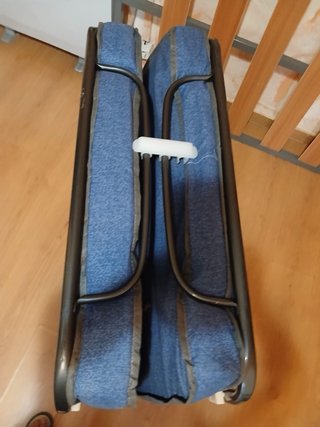 Cama Plegable Azul y Marrón