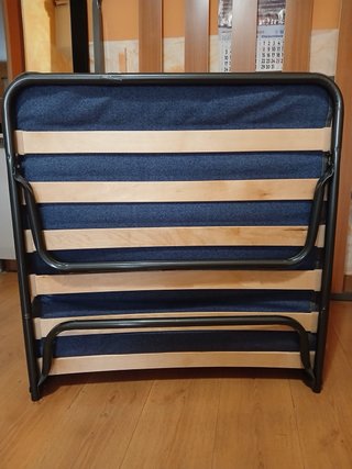 Cama Plegable Azul y Marrón