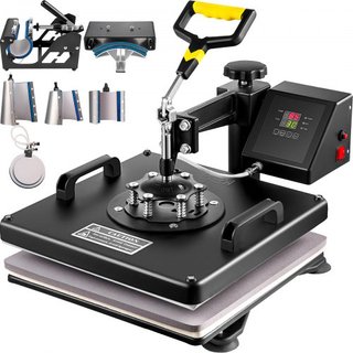 Máquina de Prensa Térmica 8 en 1 38x38cm Prensa de Transferencia de Calor 15x15 Pulgadas Prensa para Camisetas Máquina de Sublimación Multifuncional para Transferencia de Camisetas, Tazas, Gorras ...