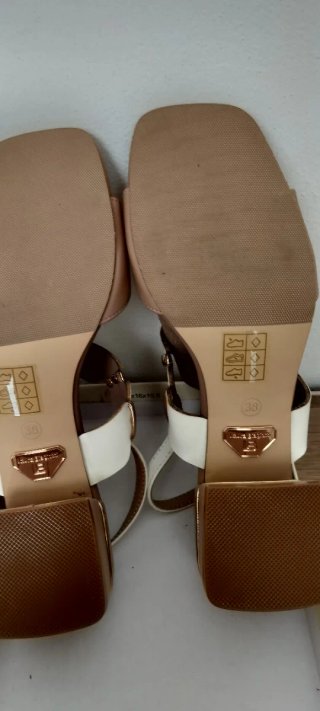 Sandali Laura Biagiotti Beige/Bianco Tg 38