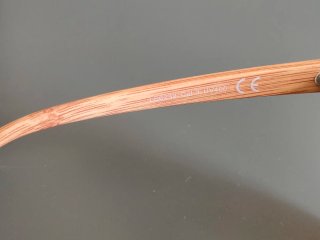 Occhiali da sole rotondi effetto legno