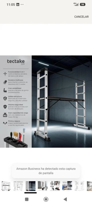 Escalera Tectake Andamio Tijera Multiusos