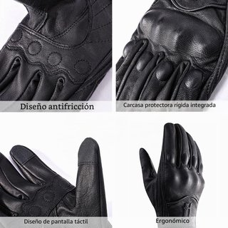 Guantes Moto Harssidanzar Táctil Talla S Negro