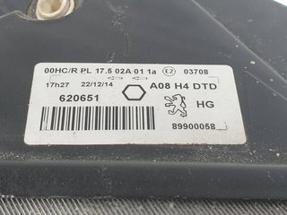 FARO DERECHO PEUGEOT PEUGEOT 1007 2005-2010