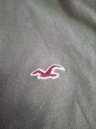 Polo Hollister Verde Militar Talla M