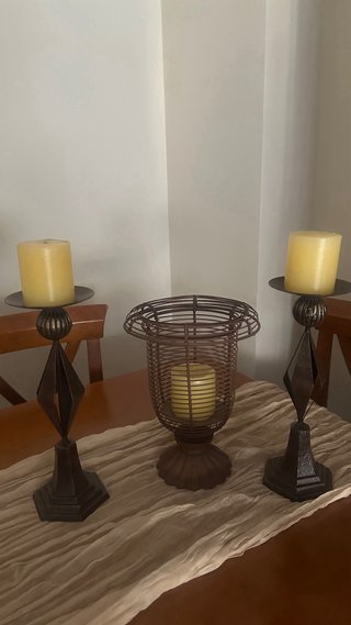 Juego de 3 Candelabros Forja