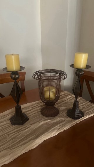 Juego de 3 Candelabros Forja