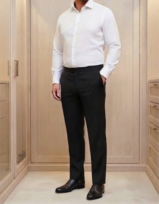 Pantalón de vestir negro hombre XXL Bordonal