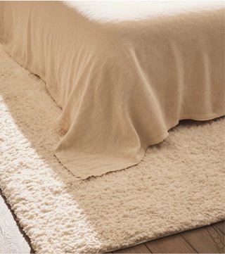Elegante Alfombra Zara Home Rizo Beige Nueva