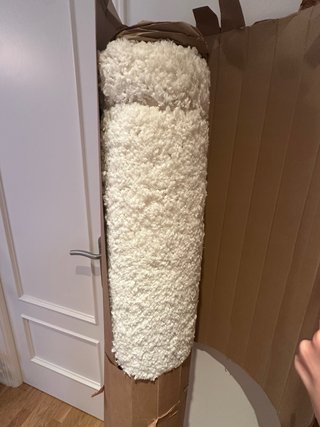 Elegante Alfombra Zara Home Rizo Beige Nueva